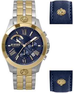 Versus Versus By Versace Chrono Lion Box Set Watch - Blue
