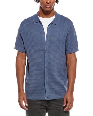 Onia Drop Needle Button-Up Shirt - Blue