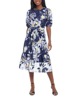 London Times A-Line Dress - Blue