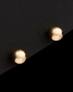 Italian Gold 14k Ball Earrings - Black