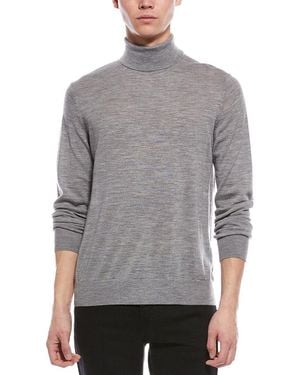 Bruno Magli Merino Wool Turtleneck Sweater - Gray