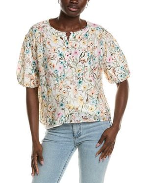 Vince Camuto Printed Blouse - White