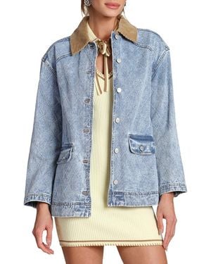 Avec Les Filles Relaxed Barn Jacket - Blue