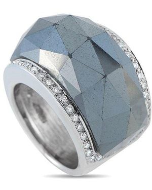 Stephen Webster 18K 0.55 Ct. Tw. Diamond & Hematite Ring (Authentic Pre-Loved) - Blue