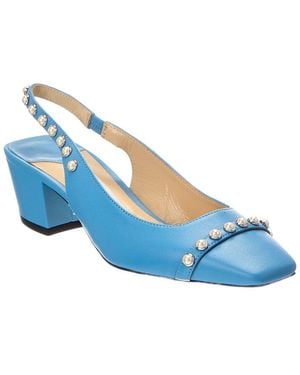 Jimmy Choo Hya 45 Leather Slingback Pump - Blue