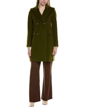 Fleurette Wool-Blend Coat - Green