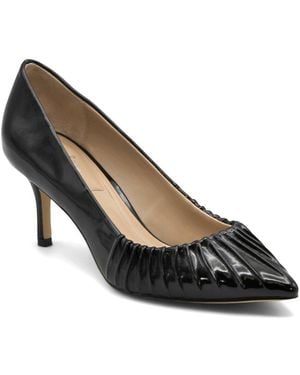 Charles David Alaine Pleated Patent Court Shoes - Black