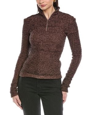 Nanushka Flora Fitted Turtleneck Top - Brown