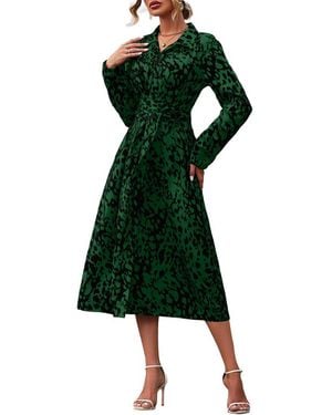 AMINA GLAM Midi Dress - Green