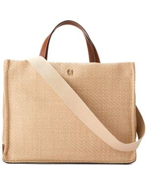 Cole Haan Montecito Medium Leather Tote - Natural