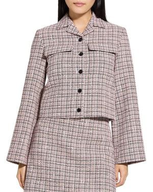 Theory Patch Crop Jacket - Brown