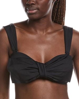 Carmen Marc Valvo Bow Bandeau Bra - Black