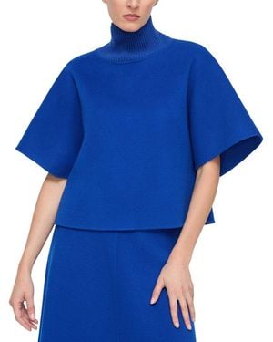 Lafayette 148 New York Wool & Cashmere-blend Blouse - Blue