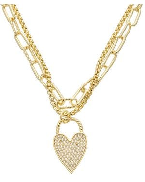 Juvell 18K Cz Necklace - Metallic