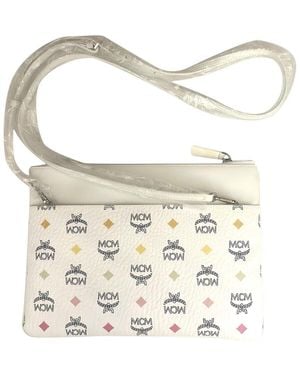 MCM Pouch Canvas Crossbody - White