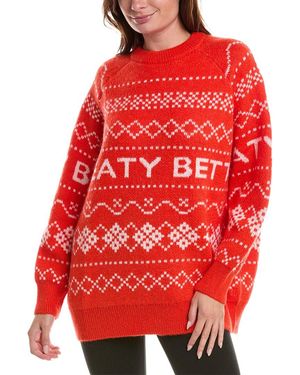 Sweaty Betty Snow Fairisle Mohair & Wool-Blend Sweater - Red