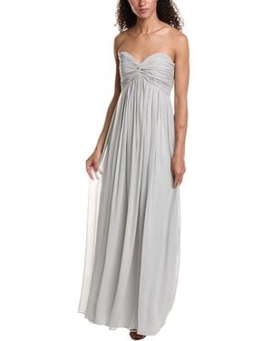 Issue New York Gathered Silk Gown - Gray