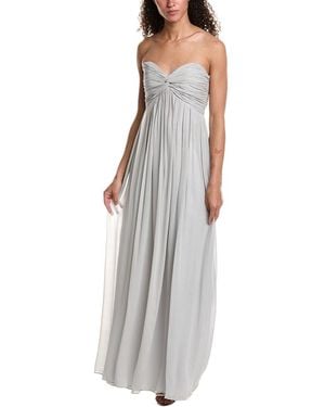 Issue New York Gathered Silk Gown - Grey