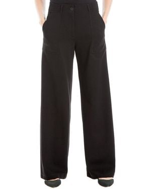 Max Studio Ponte Wide Leg Pant - Black