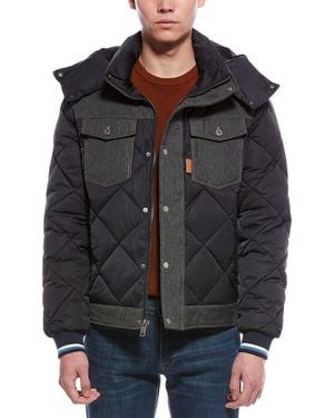 Scotch & Soda Oren Hybrid Denim Puffer Jacket - Black