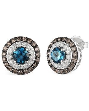Le Vian Le Vian Chocolatier 14k 1.92 Ct. Tw. Diamond & London Blue Topaz Earrings