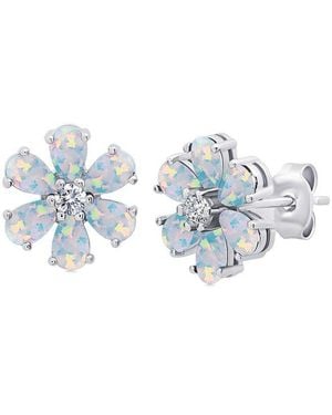 MaxColor 0.70 Ct. Tw. Lab-Grown Opal Stud Earrings - Blue