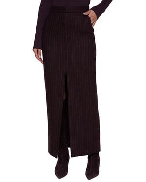 L'Agence Maceline Wool-Blend Maxi Skirt - Black