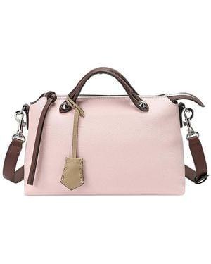 Tiffany & Fred Paris Pebbled Leather Top Handle Satchel - Pink