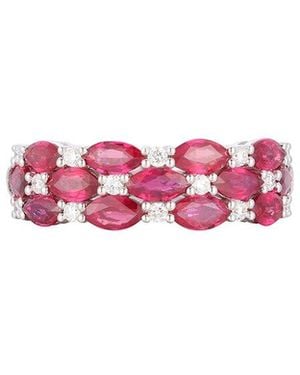 Gregg Ruth 14K 2.33 Ct. Tw. Diamond & Ruby Ring - Pink