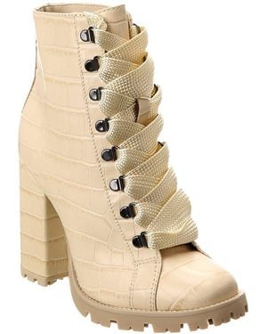 SCHUTZ SHOES Zhara Leather Bootie - Natural