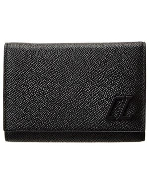 Christian Louboutin Groovy Leather Trifold Wallet - Black