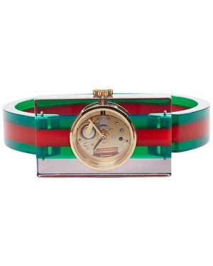 Gucci Red Resin 2018 Plexi Web Watch, Never Carried (authentic Pre-loved) - Green
