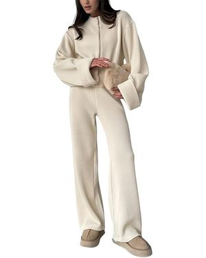 VIBI 2Pc Cardigan & Pant Set - Natural