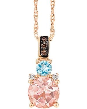 Le Vian Le Vian 14K Rose 0.68 Ct. Tw. Diamond & Gemstone Necklace - White
