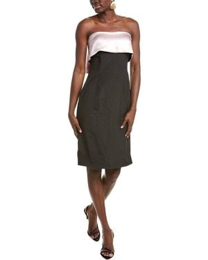 Rene Ruiz Strapless Mikado & Crepe Cocktail Dress - Black