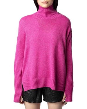 Zadig & Voltaire Alma Bijoux Cashmere-Blend Sweater - Pink