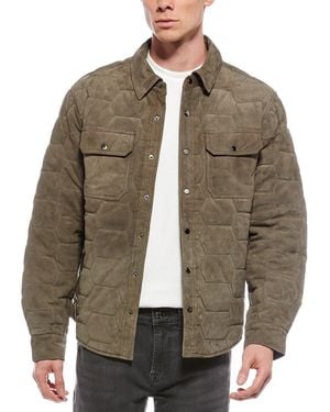 Blank NYC Over The Moon Quilted Suede Jacket - Brown