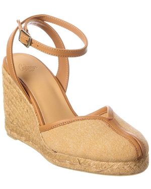 Castañer Castaner Cecilia Cotton Wedge Sandal - Metallic