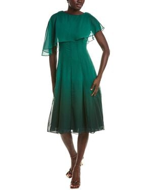 Maison Tara Capelet Midi Dress - Green