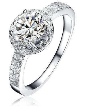 Genevive Jewelry Silver Cz Ring - White