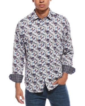 Robert Graham Fenton Classic Fit Woven Shirt - Blue