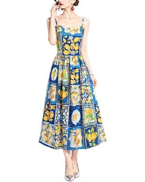 Nia Midi Dress - Blue