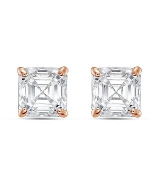 Diana M. Jewels Diana M. 14K Rose 1.00 Ct. Tw. Lab-Grown Diamond Earrings - Metallic