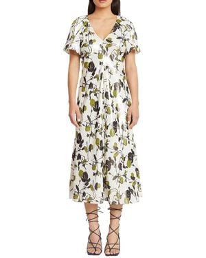 Tanya Taylor Evette Silk-blend Mini Dress - Metallic