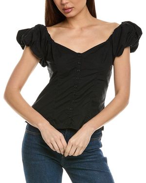 Nation Ltd Angel Bubble Sleeve Cami - Black