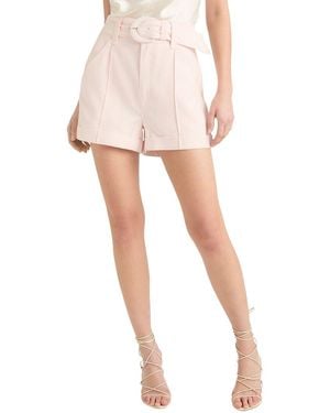 Cinq À Sept Aldi Linen-Blend Short - Pink