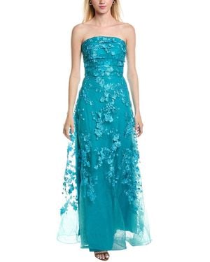 Rene Ruiz Off-the-shoulder Gown - Blue