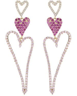 Eye Candy LA The Luxe Collection Cz Dani Earrings - Pink