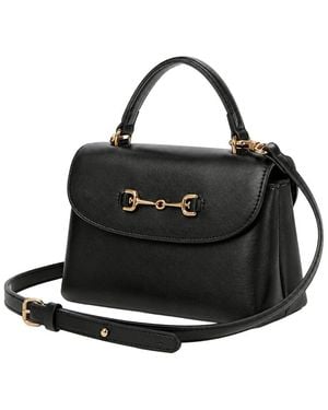 Sam Edelman Loraine Top Handle Leather Crossbody - Black