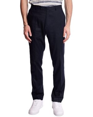 Paisley & Gray Downing Linen-blend Pant - Blue